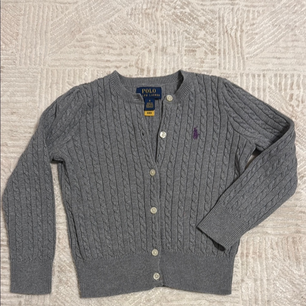Polo by Ralph Lauren Gray Cable Knit Sweater